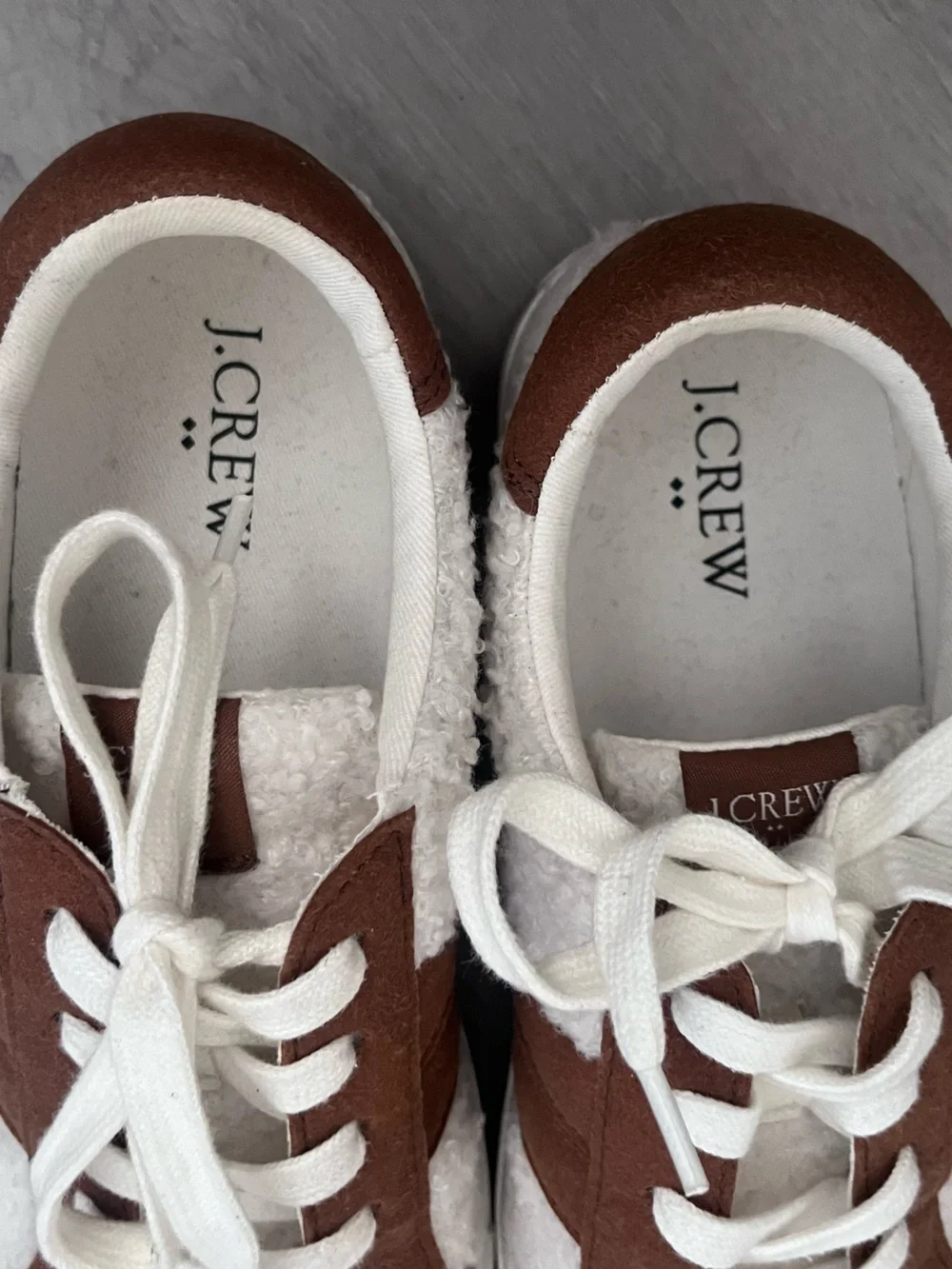 Men’s J. Crew striped road trip Sherpa sneakers